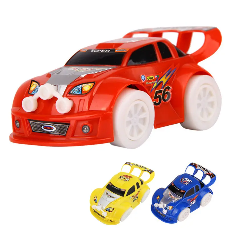 Electric Kid Cars Toy Automatic Steering Flashing Music Racing Car Toys Electric Toy Christmas Gift Rom Color 1