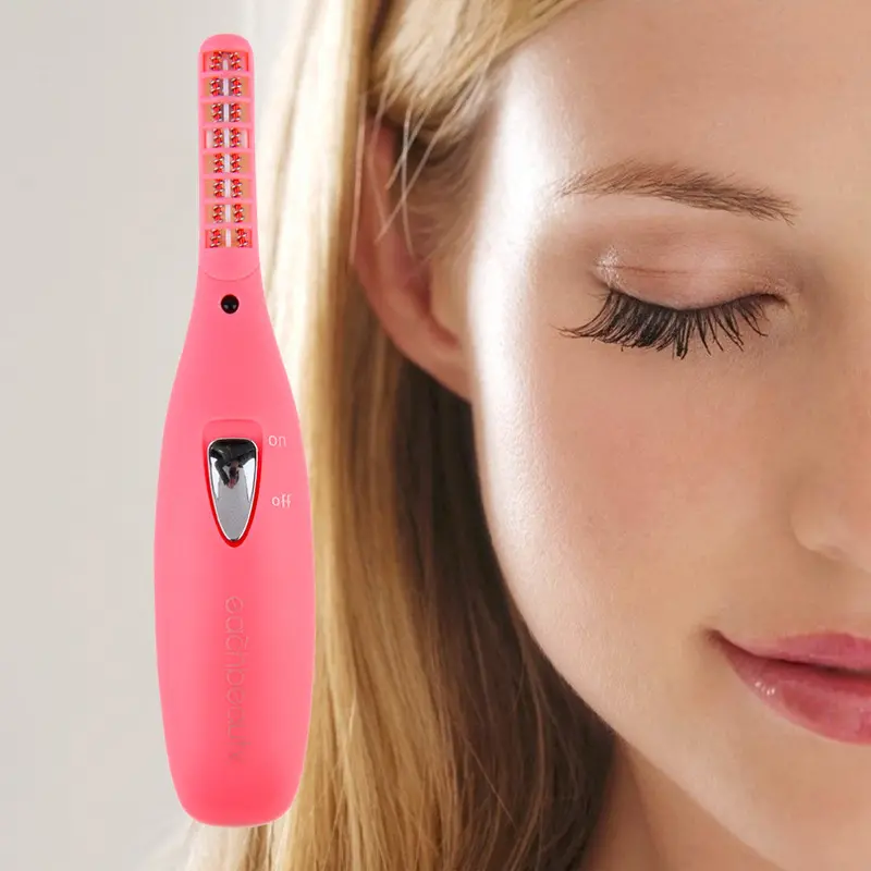 Electric Mini Portable Heatedbrush Eyelash Curler Practical Makeup Tool 1
