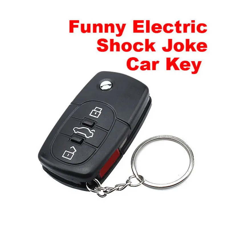 Electric Shock Gag Joke Prank Car Key Remote Control Fun Led Light Electronic Toys 1