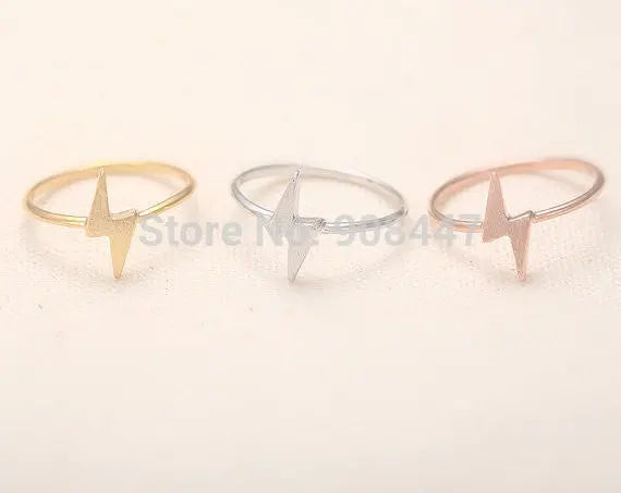 Elegant Jewelry Environtal Quality Ring Exquisite Tiny Thunder Lightning Ring R231 1