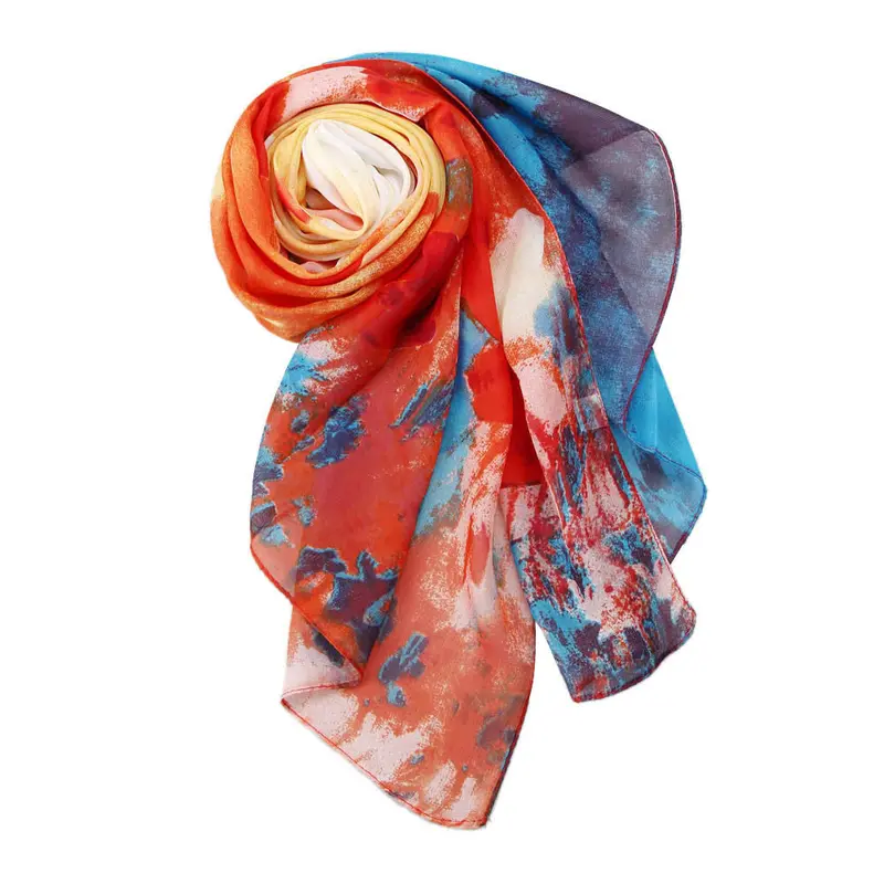 Elegant Lsdies Tulip Chiffon Women Scarf Shawl Scarf Scarves Wrap Stole Warm Echarpes Foulards 2