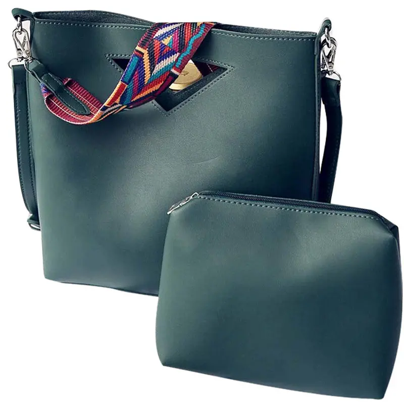Elegant Simple Women Messenger Bags + Mini Shoulder Bag Famousleather Women's Hbags Bolsos Mujer Crossbody Bag 1
