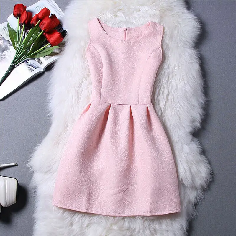 Elegant Sleeveless A-Line Office Dress – Plus-Size Professional Wear