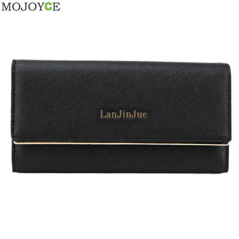 Elegant Women Long Pu Leather Wallet Lady Purse Card Holder Clutch Handbag Ladies Women Wallets Pu Leather Purses Long Wallet 1