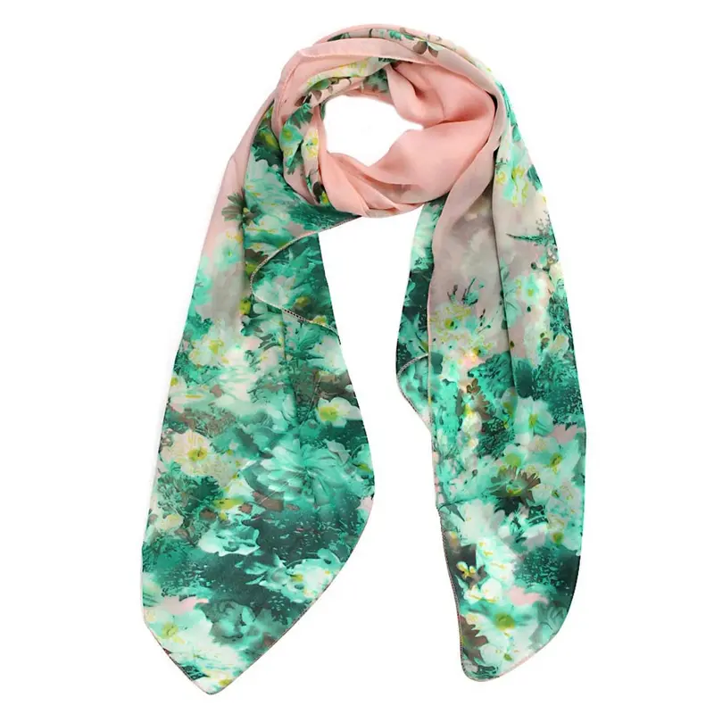 Elegant Womens Print Cotton Soft Scarves Chiffon Women Scarf Shawl Scarves Wrap Stole Warm 3