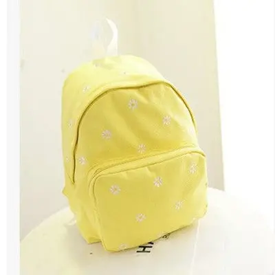 Embroidered Daisies Backpack Shoulder Bag Backpack Women Student School Bag Travel Print Back Pack 6