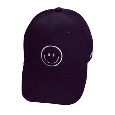 Embroidery Cotton Baseball Cap Boys Girls Snapback Hip Hop Flat Hat Smile Face Hats & Caps 1