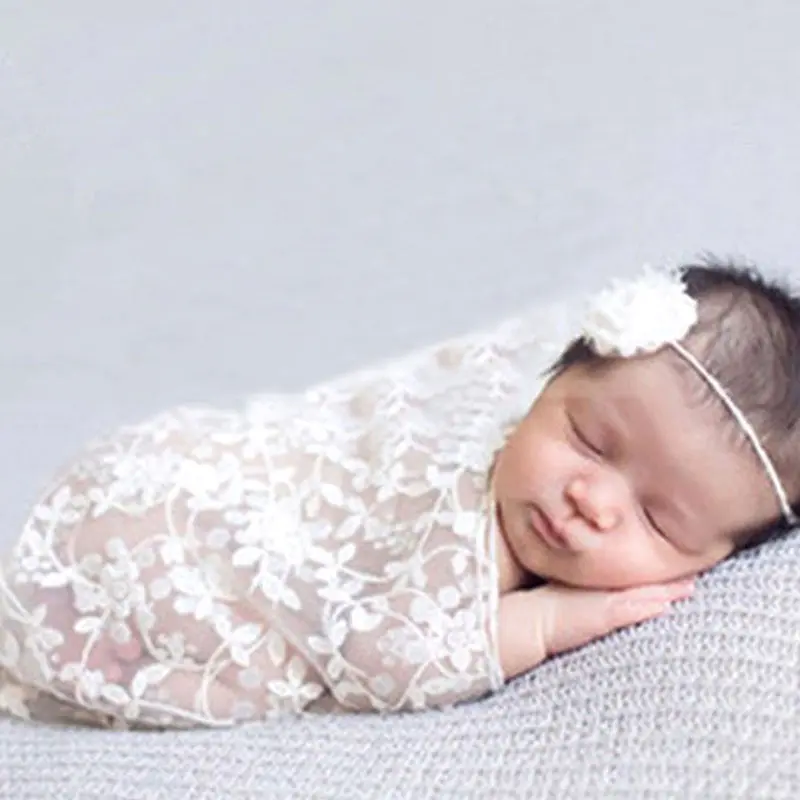 Embroidery Lace Baby Pography Props Born Wraps Hmade Lace Scarf Baby Po Props Accessories 1
