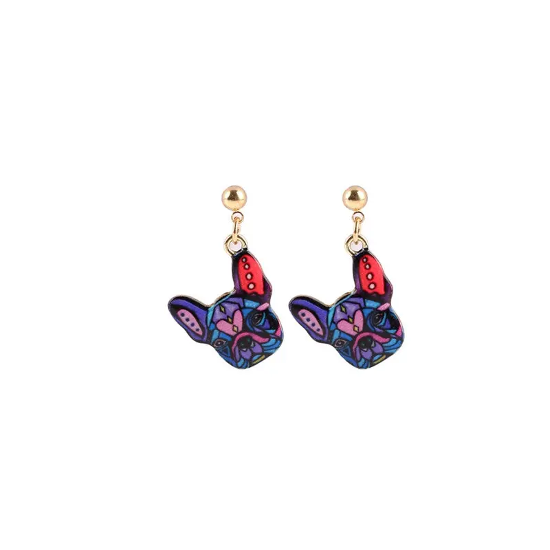 Enamel Dog Dangle Earrings Alloy Dog Jewelry Earrings Wedding Gifts Oeh002 1