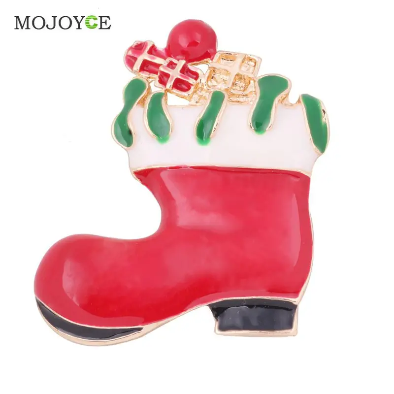 Enamel Gorgeous Rhinestone Brooch Pin Crystal Christmas Santa Snowman Xmas Gifts Christmas Boot Gift Jewellry Brooches For Women 1