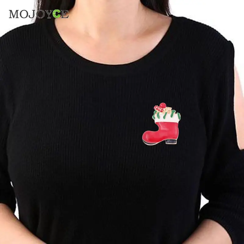 Enamel Gorgeous Rhinestone Brooch Pin Crystal Christmas Santa Snowman Xmas Gifts Christmas Boot Gift Jewellry Brooches For Women 2