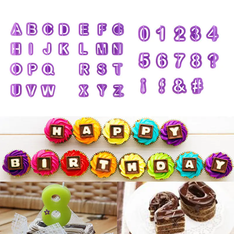 English Biscuit Mold Alphanumeric Symbols Typography Stamp Seal Biscuit Mold Bakeware 86011 1