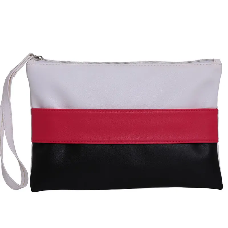 Envelope Bags Handbags Women Famous S Stitching Hit Color Stripe Clutch Bag Pu Leather Bolsos Femenina 2