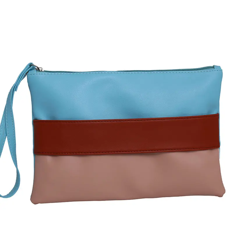 Envelope Bags Handbags Women Famous S Stitching Hit Color Stripe Clutch Bag Pu Leather Bolsos Femenina 5