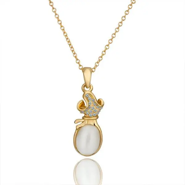 Est 18K Gold Plated Choker Necklace Bottle Gourd Gargantilha Floating Charms 7 1