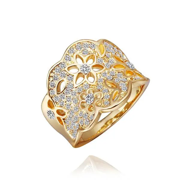 Est 18K Gold Plated Engagement Ring Sale Hollow Out Opal Accessories263 1