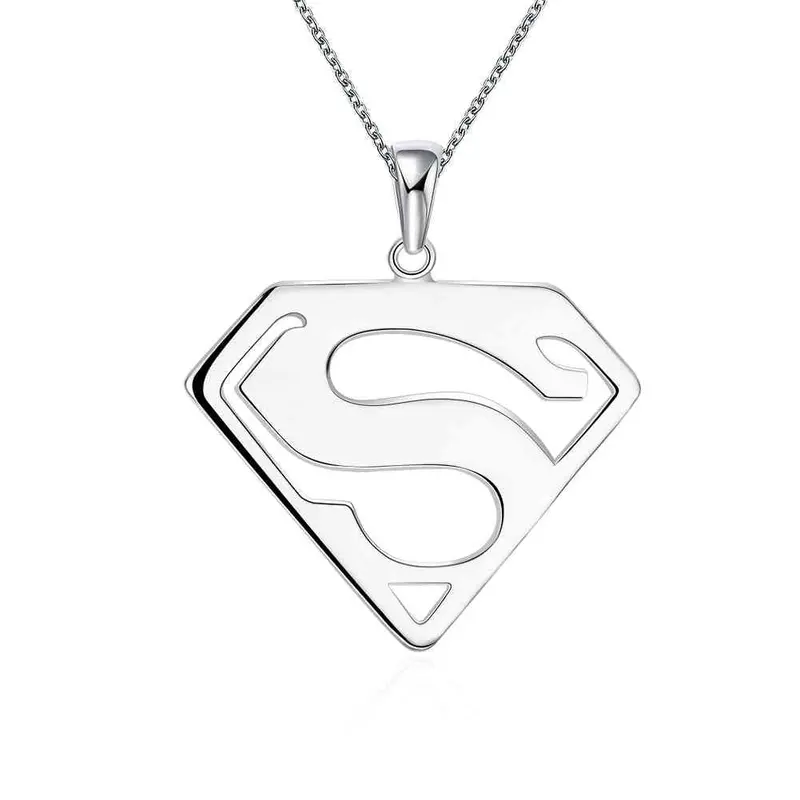 Est 18K Gold Plated Necklaces Superman Collares Jewelry European Style Knwn 14 1