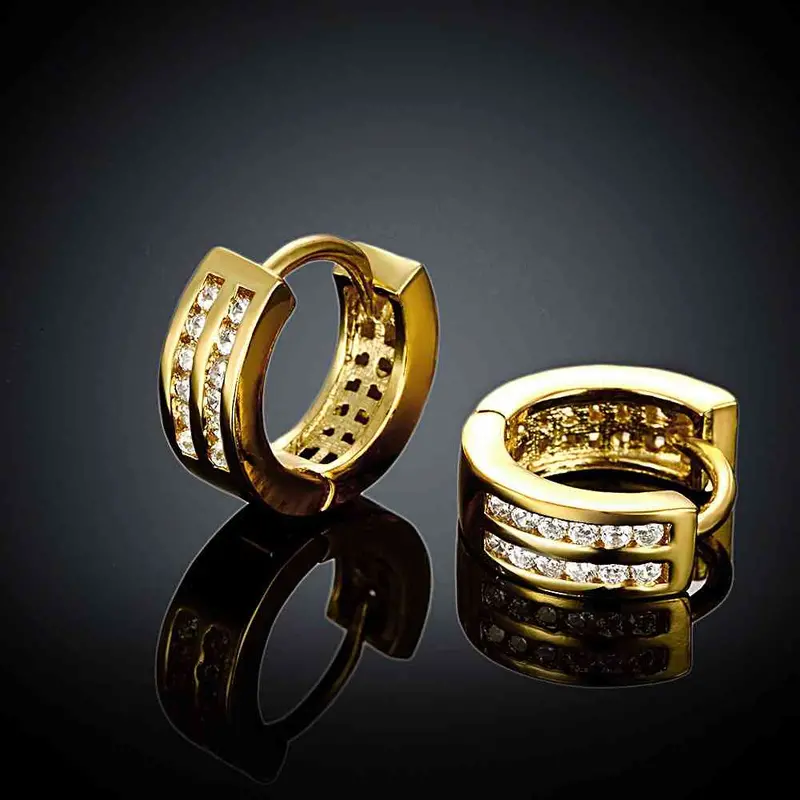 Est 18K Gold Plating Earrings Casual Cilp Brinco Bijoux Women Skge 36 1