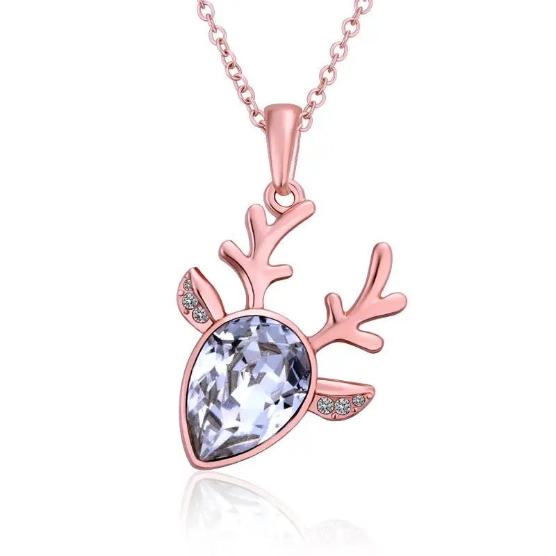 Est 18K Gold Plating Women Necklace Blue Joias Gargantilha Bijoux Femme 48 2