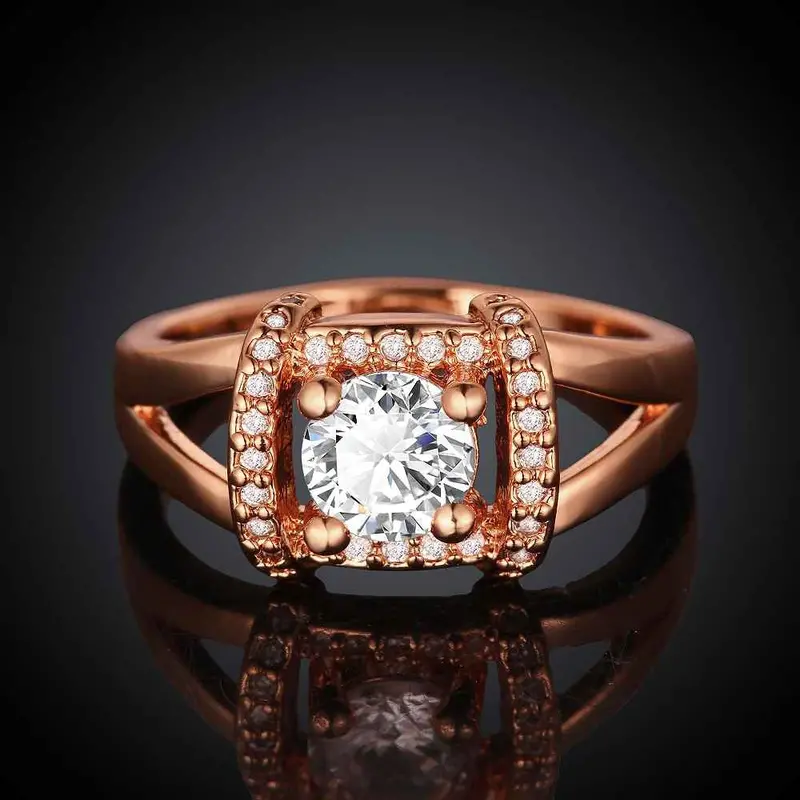 Est 18K Real Gold Plated Ring Insets Square Bague Floating Charms Skgr 46 2
