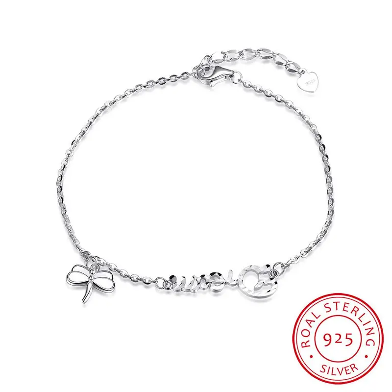 Est 925 Silver Bracelets Amp Bangles Hanging Butterfly Pulseras Hombre Bone Stvh 18 1