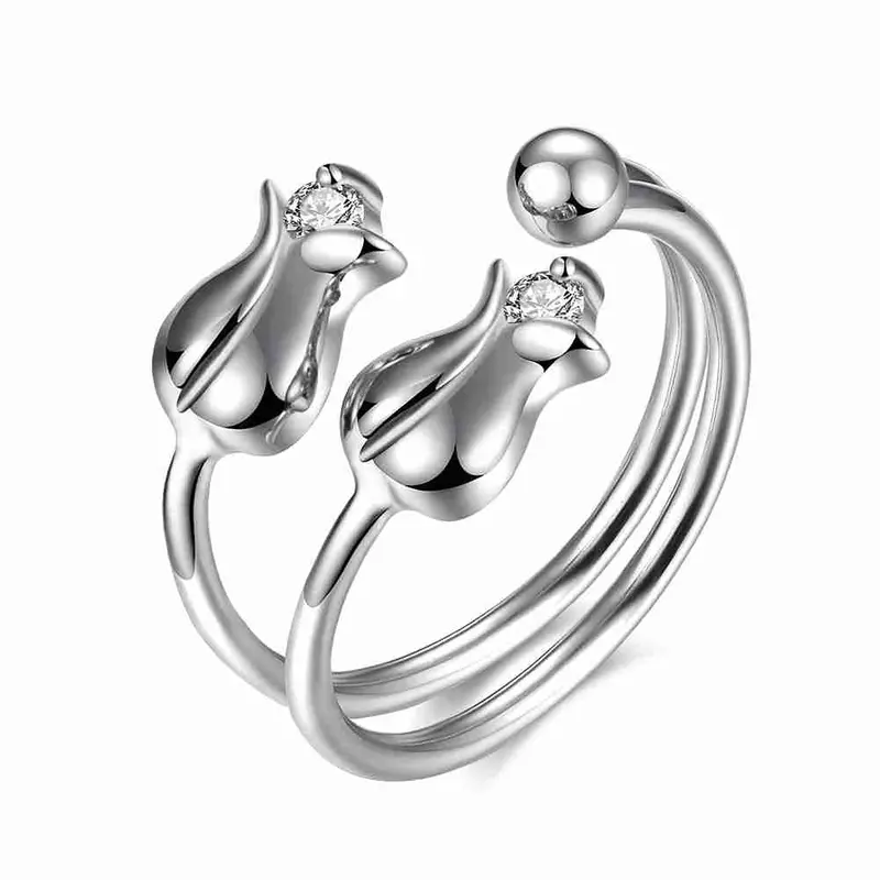 Est 925 Sterling Silver Engagement Rings Flowers Opposition Anel Masculino Jewellery138 2