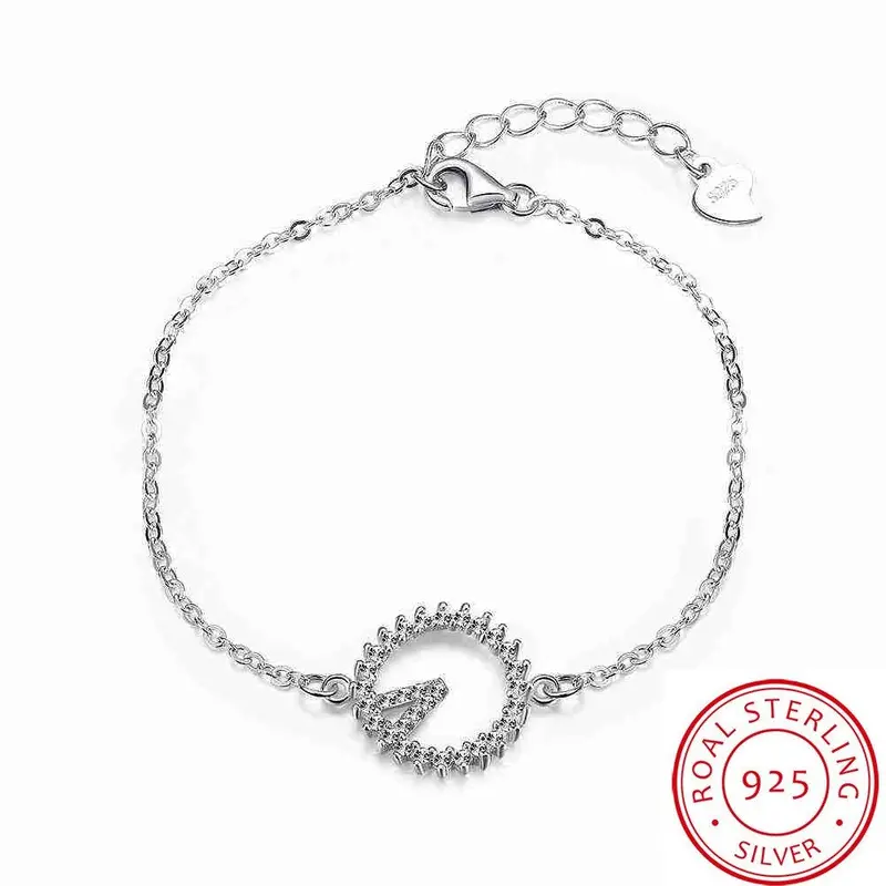 Est 925 Sterling Silver In Jewelry Bracelets & Bangles Stone Circle Pulseira Feminina Accessories Stvh 56 1