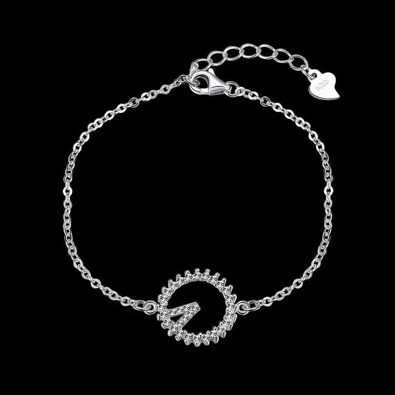 Est 925 Sterling Silver In Jewelry Bracelets & Bangles Stone Circle Pulseira Feminina Accessories Stvh 56 2