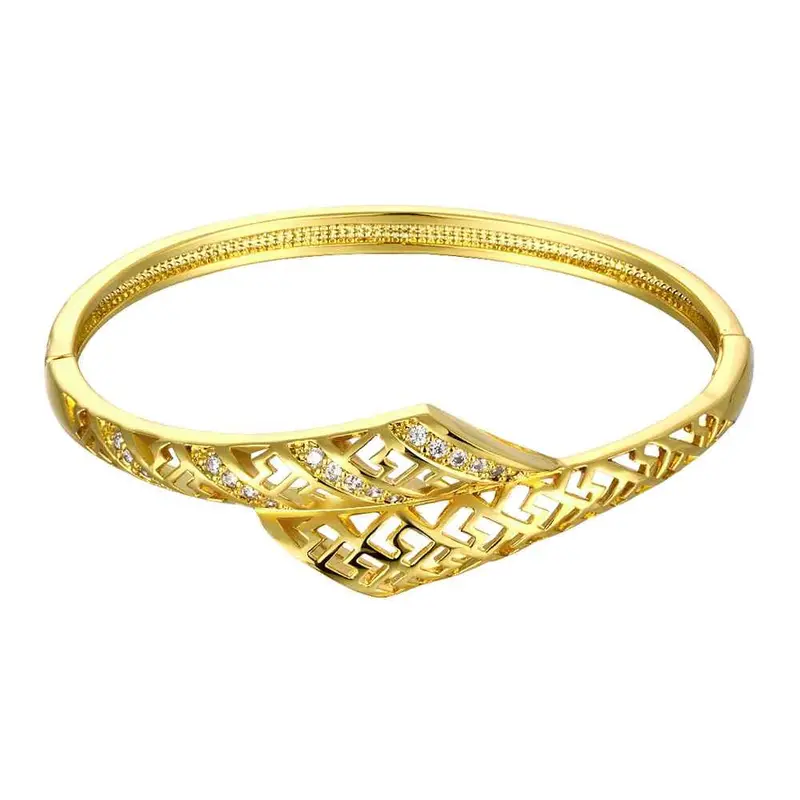Est Austrian Crystal Hollow Stripe Geometry Men Bracelet Jewerly Accessories 1