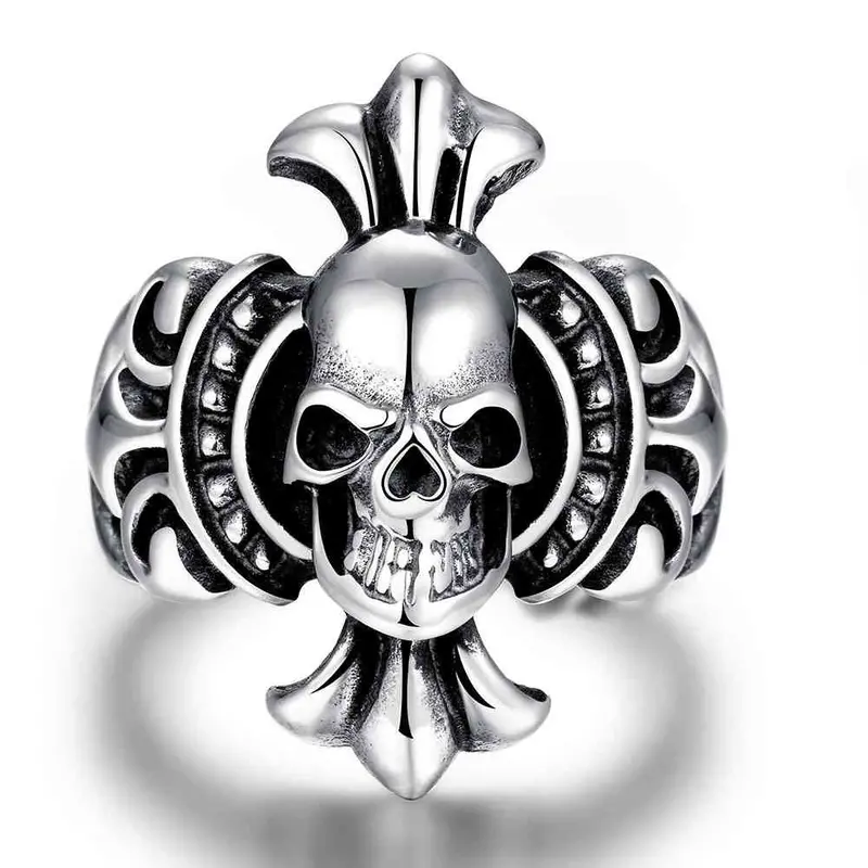 Est Colar Masculino Stainless Steel Ring A Skull Anel Margarida Mayar213 1