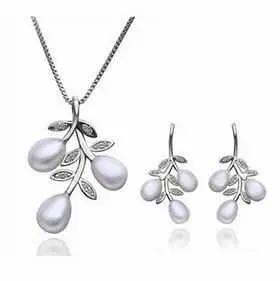 Est Platinum Plate Crystal Jewelry Set Orange Necklace+Earrings African Jewelry Set 57 5