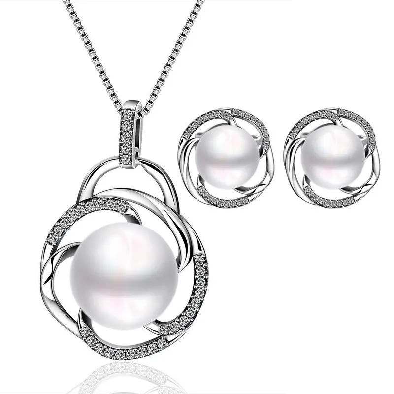Est Platinum Plate Crystal Jewelry Set Orange Necklace+Earrings African Jewelry Set 57 7