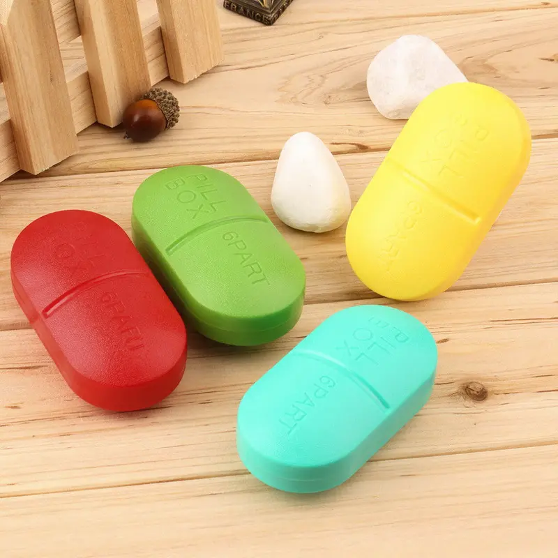 Est Portable Travel 6-Slot Medical Pill Box Holder Medicine Case Drug Storage 1