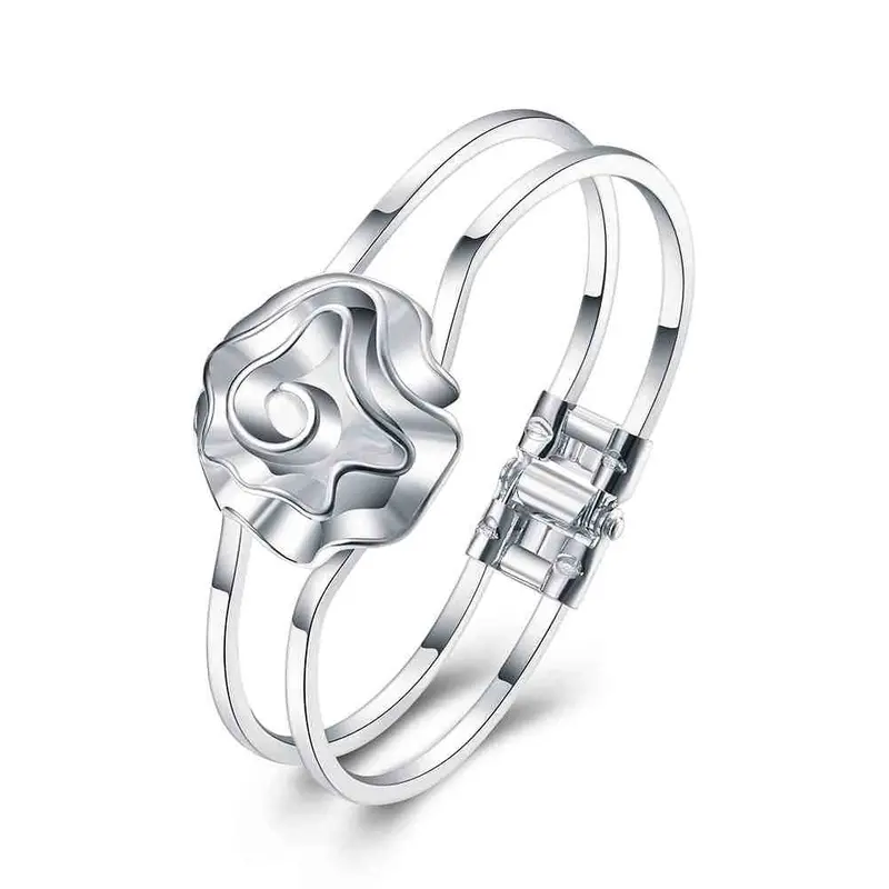 Est Silver Bangles Big And Small Heart Women Pulseras Jewelry Hbb 32 1