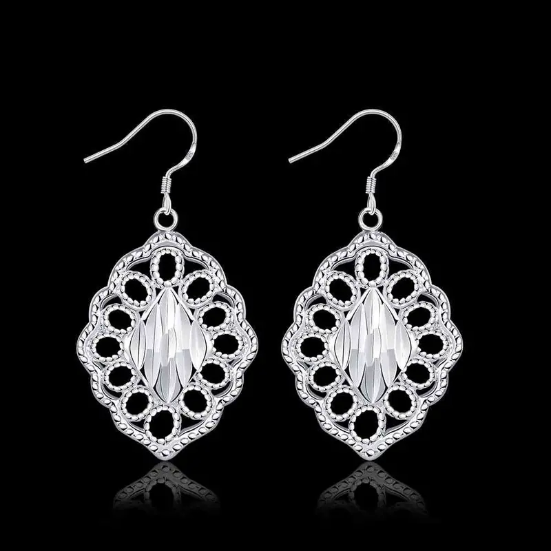 Est Silver Earings Lozenge Drop Orecchini 678 2