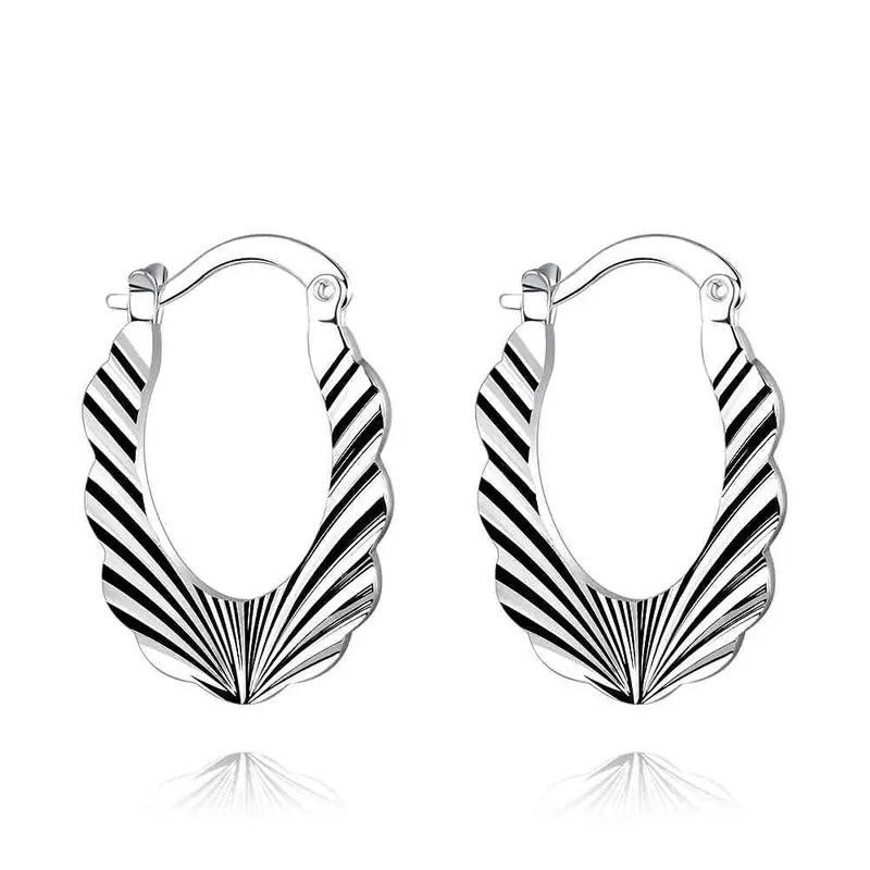 Est Silver Earring Arrow Pattern Clip Brincos De Festa 693 1