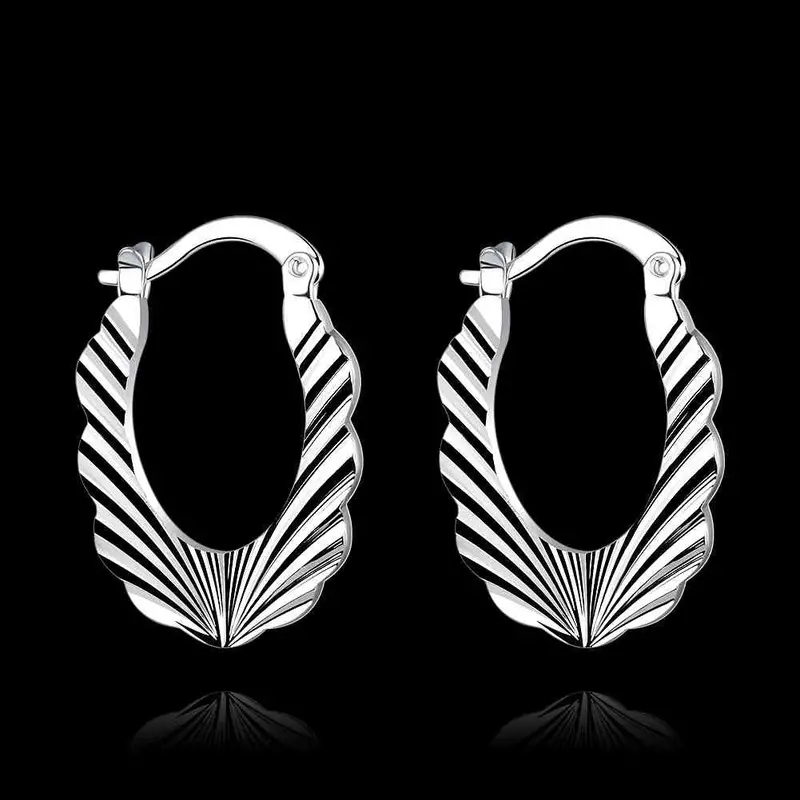 Est Silver Earring Arrow Pattern Clip Brincos De Festa 693 2