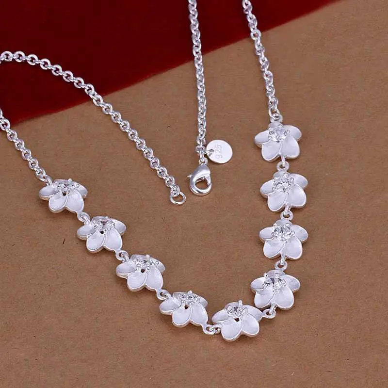 Est Silver Necklaces & Pendants Snake Double Clover Tenis Masculino Jewelry Display115 1