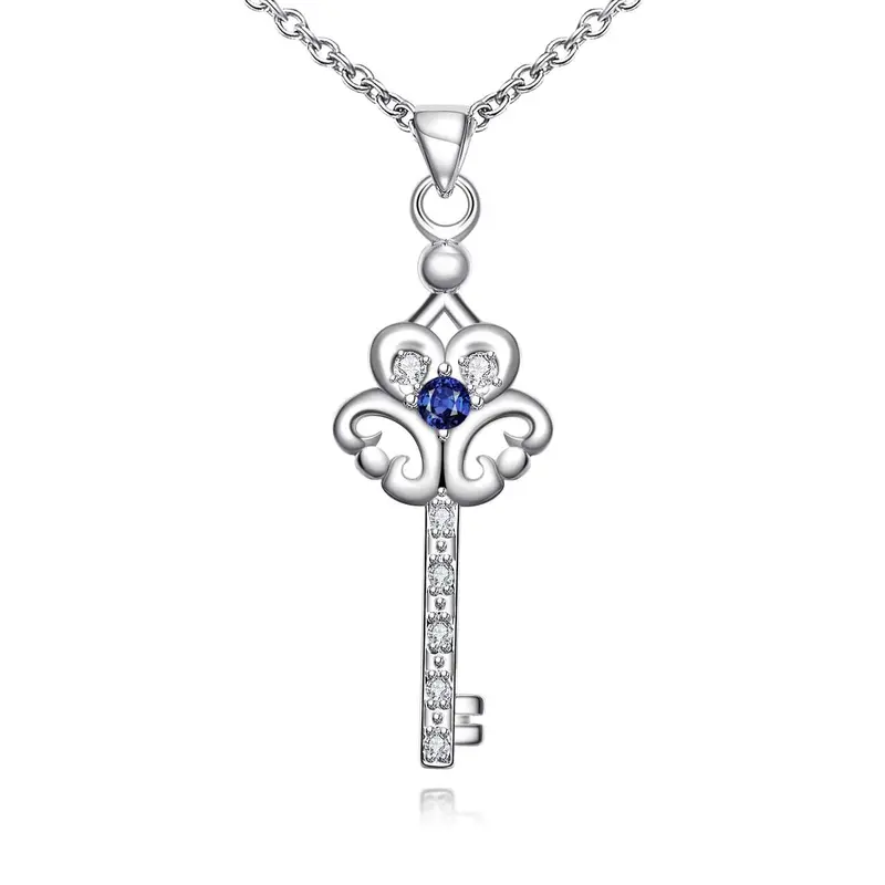 Est Silver Pendant Flower Key Maxi Necklace Sport 1