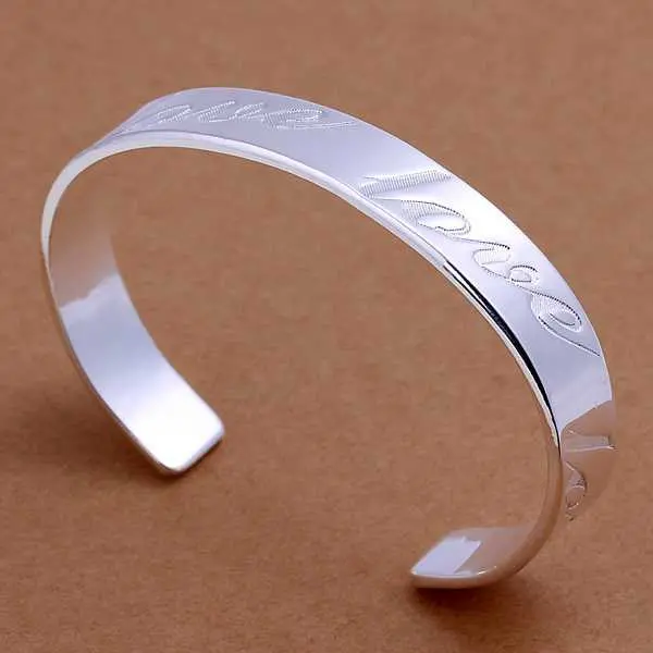 Est Silver Plated Bangles Love Women Pulseras Bijouterie Smtb 14 2