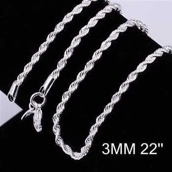 Est Silver Plated Chains 3M Twisted Rope Smtc 14 4
