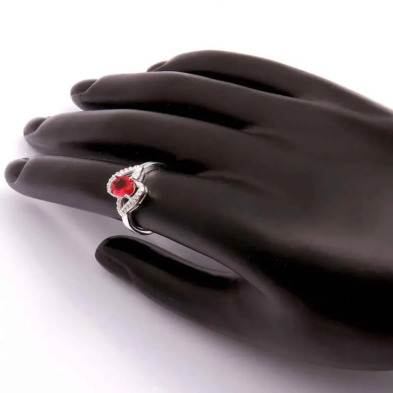 Est Silver Plated Engagement Ring Inlaid Stone Kiss Anel Masculino Wedding Jewelry333 12