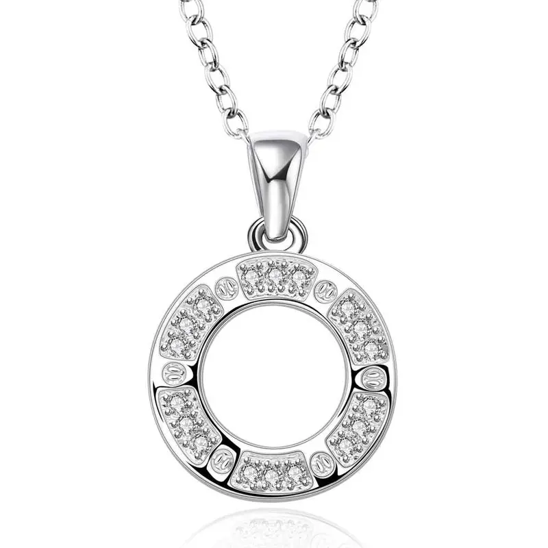 Est Silver Plated Pendant Necklace Circle Round Crystal Tattoo Choker Ruby Jewelry172 9