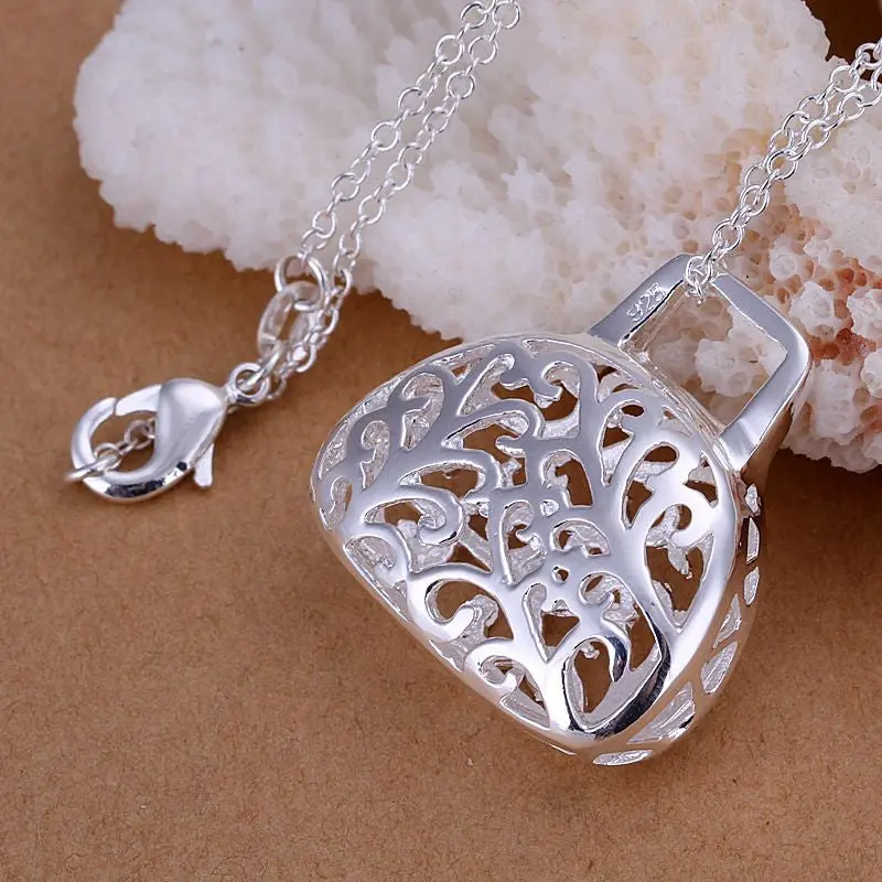 Est Silver Plated Pendant Solid Bags Collares Populares S In Euros 1