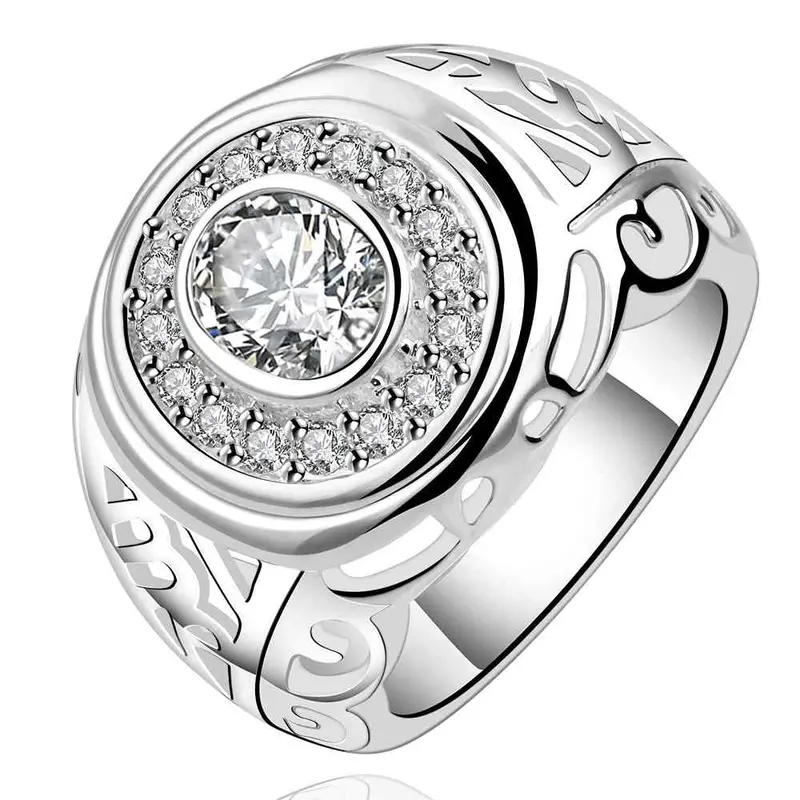 Est Silver Plated Wedding Rings Aim The Moon Anillos Men Jewelry 62 2