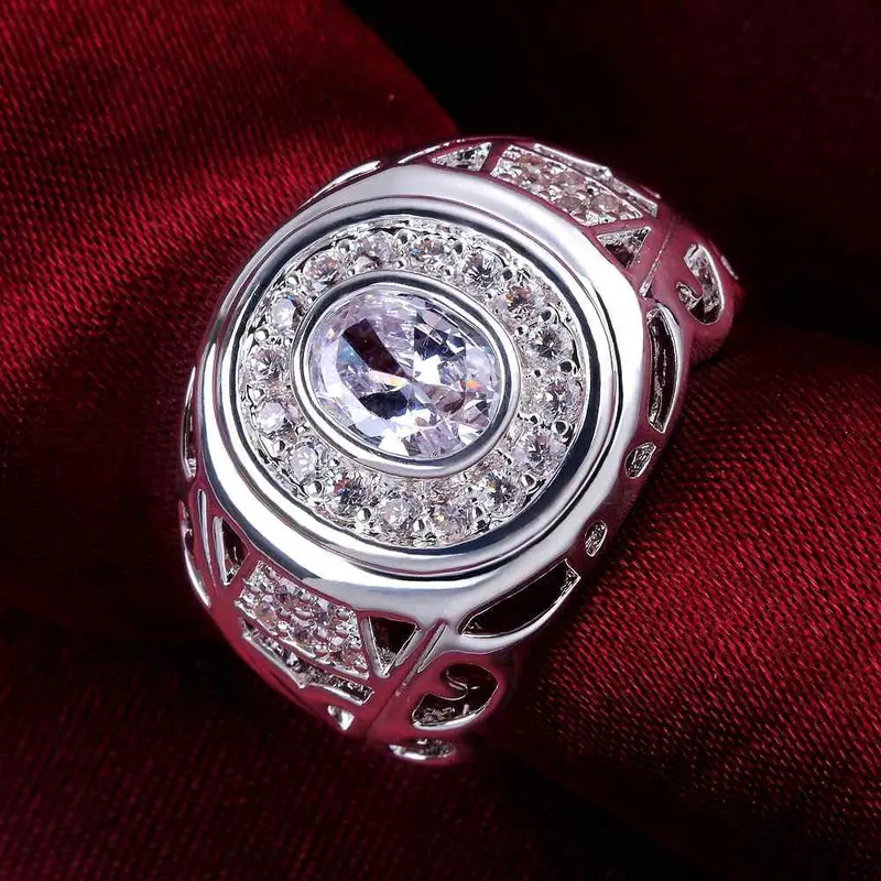 Est Silver Plated Wedding Rings Aim The Moon Anillos Men Jewelry 62 6