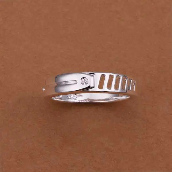 Est Silver Plated Wedding Rings Insets Belt Ring Men Jewelry 78 7