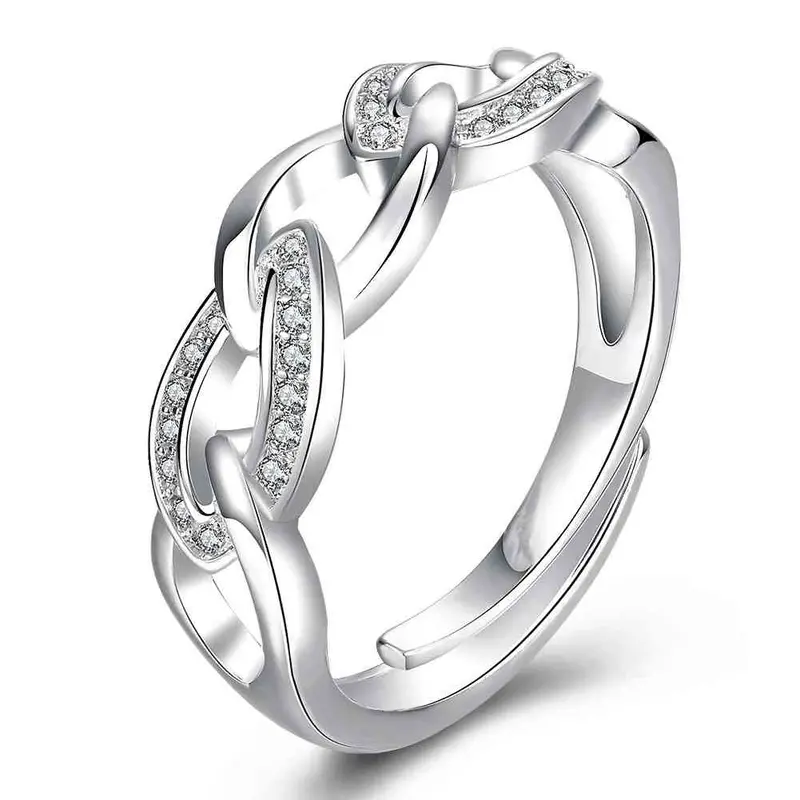Est Silver Plated Wedding Rings Insets Belt Ring Men Jewelry 78 8