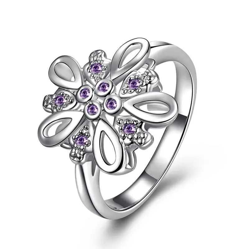 Est Silver Plated Wedding Rings Large Clusters Of Flowers S In Euros Wedding275 1