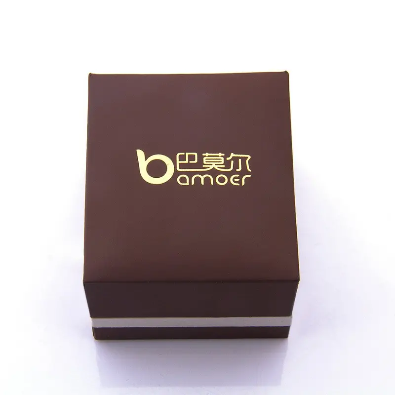 Est So Fashion Brown Paper Box For Wedding Ring Packaging Box 1
